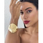 BRACELETE FOLHEADO A OURO 18K E PRATA GEOMETRICO 
