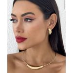 CONJUNTO COLAR E BRINCO FOLHEADO A OURO 18K ANNE