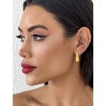 BRINCO FOLHEADO A OURO 18K GOTA AGULHA LISA M
