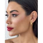 BRINCO FOLHEADO A OURO 18K GOTA AGULHA LISA P