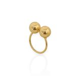 ANEL FOLHEADO A OURO 18K ESFERAS
