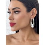 BRINCO FOLHEADO A OURO 18K E PRATA ARGOLA MAX 