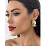BRINCO FOLHEADO A OURO 18K CONCHA ORGANICA