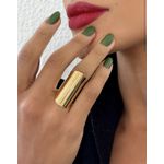 ANEL FOLHEADO A OURO 18K TUBO LISO REGULAVEL 