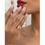 TRIO DE ANEIS FOLHEADOS A OURO 18K INSPIRAÇÃO