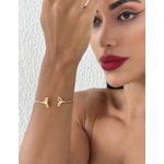 BRACELETE FOLHEADO A OURO 18K CALDA DE SEREIA