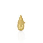 BRINCO PIERCING FAKE FOLHEADO A OURO 18K GOTA AGULHA P