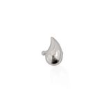 BRINCO PIERCING FAKE FOLHEADO A OURO 18K E PRATA MINI GOTA