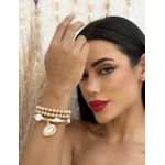 TRIO DE PULSEIRA PEDRAS E CRITAIS BUZIOS E CONCHAS
