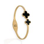BRACELETE FOLHEADO A OURO 18K INSPIRACAO MADREPEROLA 