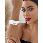 BRACELETE FOLHEADO A PRATA TUDO LISO PRATA 