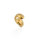 ANEL FOLHEADO A OUTRO 18K GOTA CHAPADA