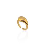 ANEL FOLHEADO A OURO 18K GOTA P REGULAVEL 