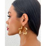 BRINCO FOLHEADO A OURO 18K MAX ESTRELA ORGANICA
