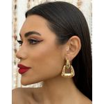 BRINCO FOLHEADO A OURO 18K MARTELADO