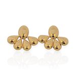 BRINCO FOLHEADO A OURO 18K ORGANICO LISO