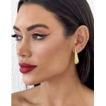 BRINCO FOLHEADO A OURO 18K GOTA AGULHA LISA G