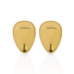 BRINCO FOLHEADO A OURO 18K E PRATA GOTA INVERTIDA