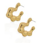 BRINCO FOLHEADO A OURO 18K CORA ORGANICO 