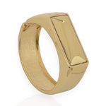 BRACELETE FOLHEADO A OURO 18K E PRATA CHAPA 