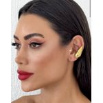 BRINCO PIERCING FAKE FOLHEADO A OURO 18K GOTA AGULHA G