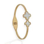 BRACELETE FOLHEADO A OURO 18K INSPIRACAO MADREPEROLA 