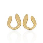 BRINCO FOLHEADO A OURO 18K ARGOLA ABERTA