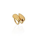 ANEL DUPLO FOLHEADO A OURO 18K GOTA 