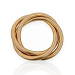 PULSEIRA FOLHEADO A OURO 18K E PRATA RABO DE RATO