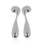 BRINCO FOLHEADO A OURO 18K E PRATA 925 PONTO GOTA LARGA 