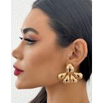 BRINCO FOLHEADO A OURO 18K ORGANICO LISO