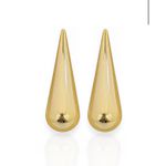 BRINCO FOLHEADO A OURO 18K GOTA AGULHA LISA G
