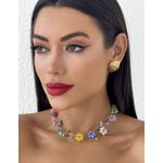 COLAR FOLHEADO A OURO 18K FLOR