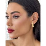 BRINCO FOLHEADO A OURO 18K GOTA ORGANICA 