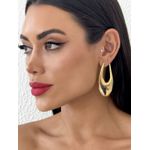 BRINCO FOLHEADO A OURO 18K E PRATA ARGOLA MAX 