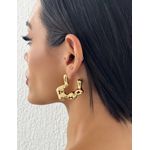 BRINCO FOLHEADO A OURO 18K CORA ORGANICO 
