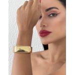 BRACELETE FOLHEADO A OURO 18K E PRATA CHAPA 