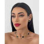 CONJUNTO COLAR E BRINCO FOLHEADO A OURO 18K LIZ