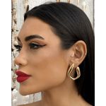 BRINCO FOLHEADO A OURO 18K ARGOLA ABERTA