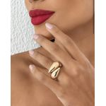 ANEL DUPLO FOLHEADO A OURO 18K GOTA 