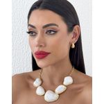 COLAR FOLHEADO A OURO 18K GOTAS ORGANICAS G