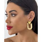 BRINCO FOLHEADO A OURO 18K INSPIRACAO TIGRE