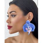 BRINCO FOLHEADO A OURO 18K FLORES REALISTAS