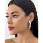BRINCO FOLHEADO A OURO 18K E PRATA DESIGN