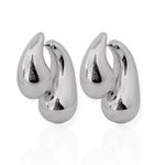 BRINCO FOLHEADO A OURO 18K E PRATA GOTAS DUPLAS