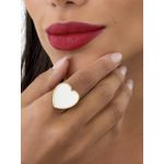ANEL FOLHEADO A OURO 18K CORAÇÃO 