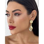 BRINCO FOLHEADO A OURO 18K CONCHAS