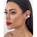 BRINCO PIERCING FAKE FOLHEADO A OURO 18K E PRATA ESFERA