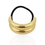 PRESILHA FOLHEADO A OURO 18K DOIS TUBOS 