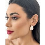 BRINCO FOLHEADO A OURO 18K GOTA RESINADA